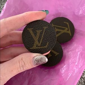 Upcycled Louis Vuitton pop sockets